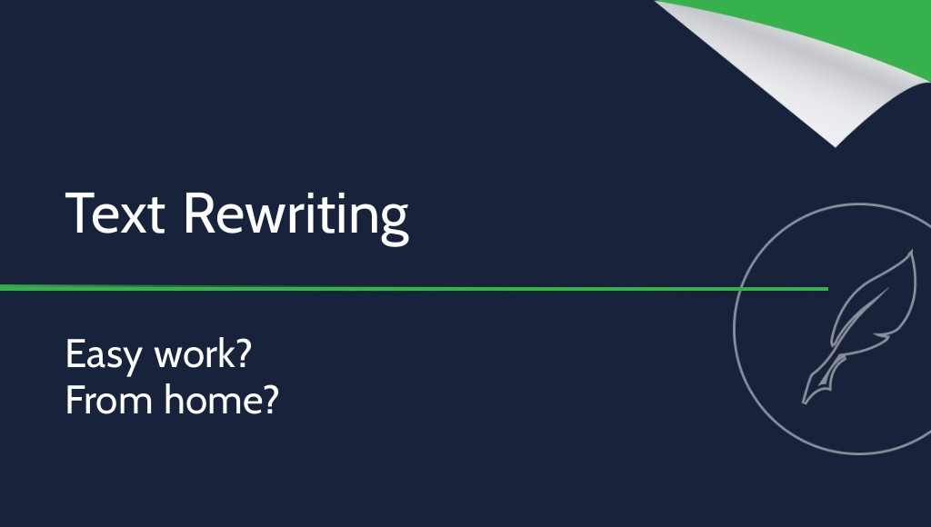 Text Rewriting – Convenient Work Online?